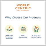 World Centric PLA Lid 20-48oz Fiber Boxes Clear Compostable (QTY 400), SKU CTL-CS-3