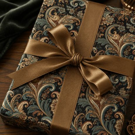 Midnight Baroque - Baroque Filigree Wrapping Paper