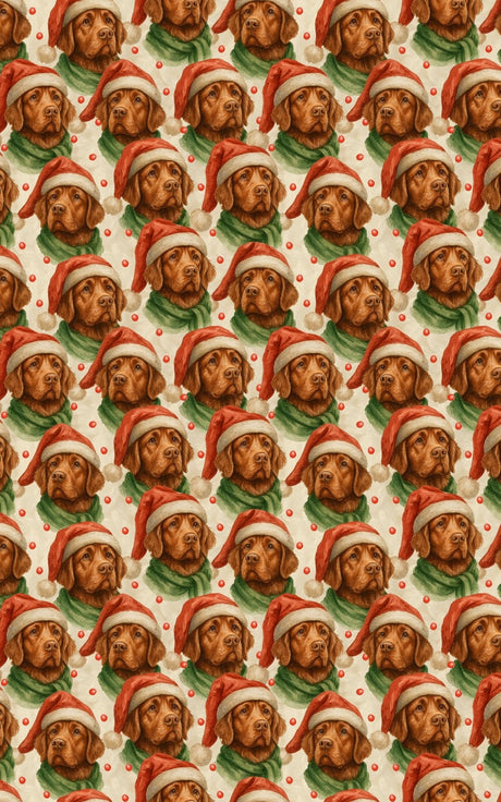 Chestnut Coats & Christmas Calm - Chesapeake Bay Retriever Wrapping Paper
