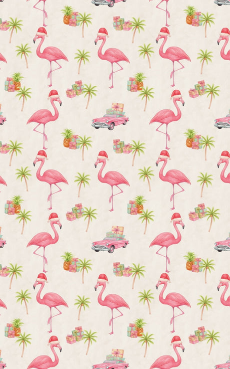 Tropic Like It’s Hot - Festive Flamingos Wrapping Paper
