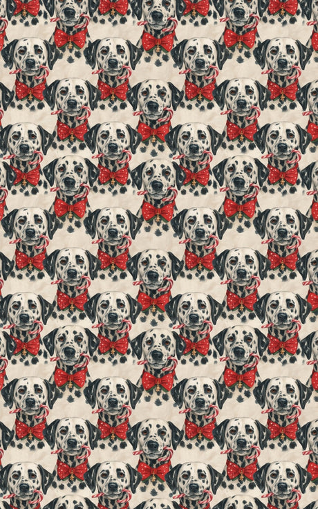 Sweet Spots, Yuletide Charm - Dalmatian Wrapping Paper