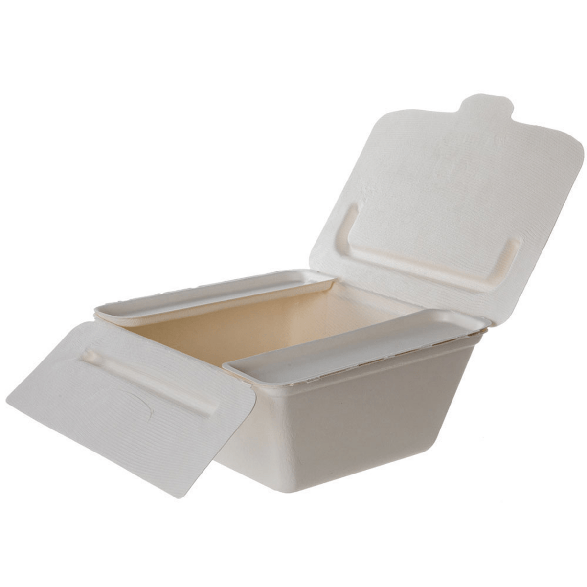 Eco-Products Vanguard Folia (VI) 84 oz Compostable Take Out Container Sugarcane Bamboo Fiber Clamshell (QTY 150), SKU EP-FSC84NFA