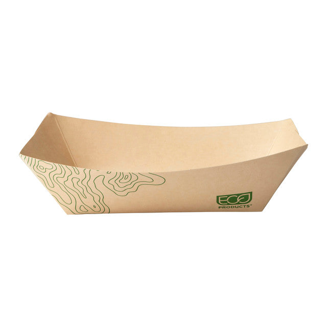 Eco-Products GreenStripe Renewable & Compostable 3lb Food Tray, Natural (QTY 500), SKU EP-FT3