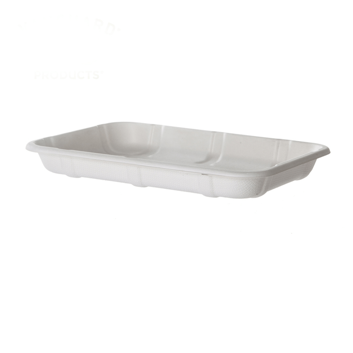 Eco-Products Vanguard 2D Sugarcane Meat and Produce Tray 8.5 x 6 x 1in Compostable (QTY 400), SKU EP-MP2DNFA
