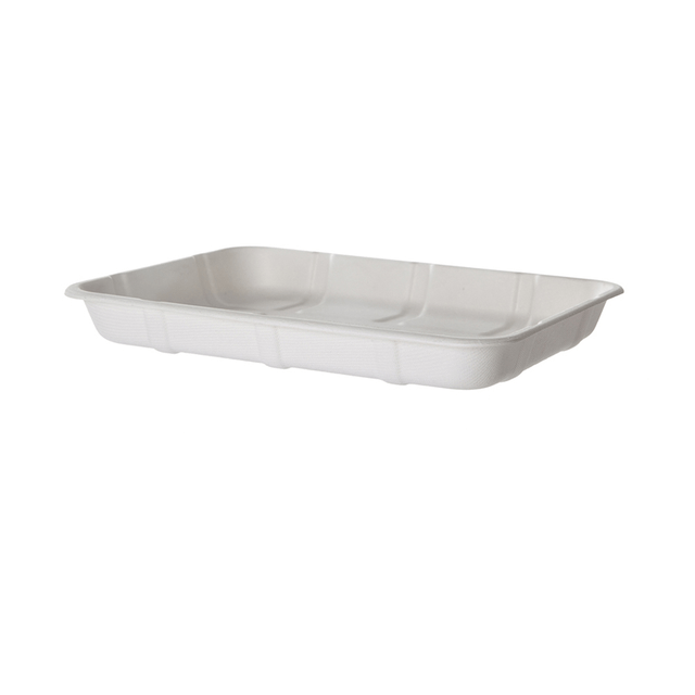 GreenStripe Vanguard Renewable & Compostable Lined Molded Fiber Meat & Produce Trays, 9.5 x 7.17 x 1.13in, 4D (QTY:300)