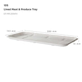 GreenStripe Vanguard Renewable & Compostable Lined Molded Fiber Meat & Produce Trays, 11.02 x 6.02 x 0.56in, 10S (QTY:300)