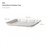 GreenStripe Vanguard Renewable & Compostable Lined Molded Fiber Meat & Produce Trays, 8.5 x 6.5 x 0.73in, 20S (QTY:600)