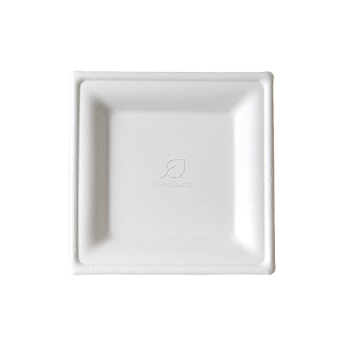 Eco-Products Vanguard Renewable & Compostable Square Sugarcane Plates, 6in, Natural (QTY 500), SKU EP-P021NFA