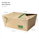 GreenStripe Renewable & Compostable 92oz Food Box #4, FSC Mix Credit SA-COC-013255 (QTY:200)