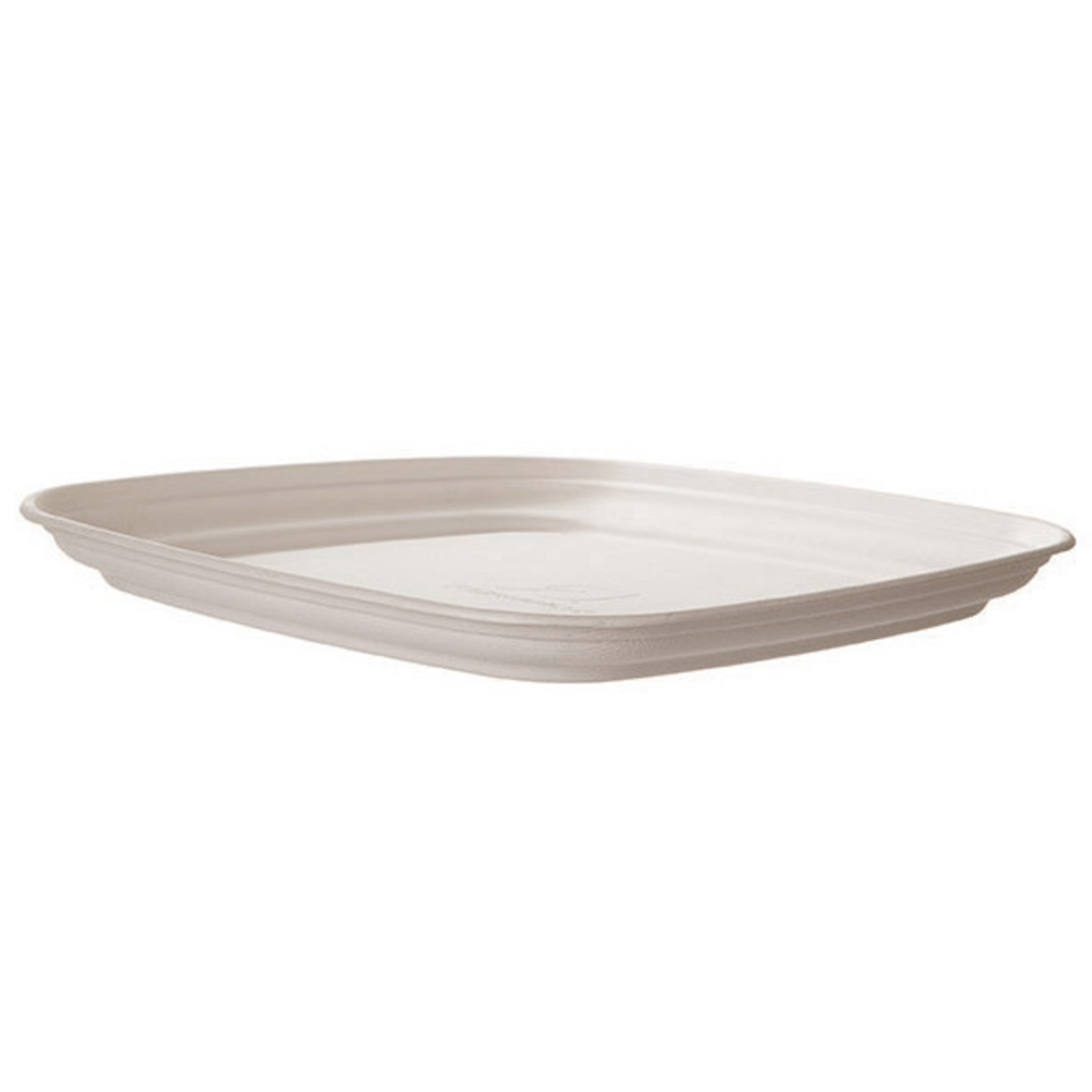 Eco-Products Vanguard Regalia 14 in Sugarcane Serving Tray, Compostable Molded Fiber Tray (QTY 100), SKU EP-SCTRS14NFA
