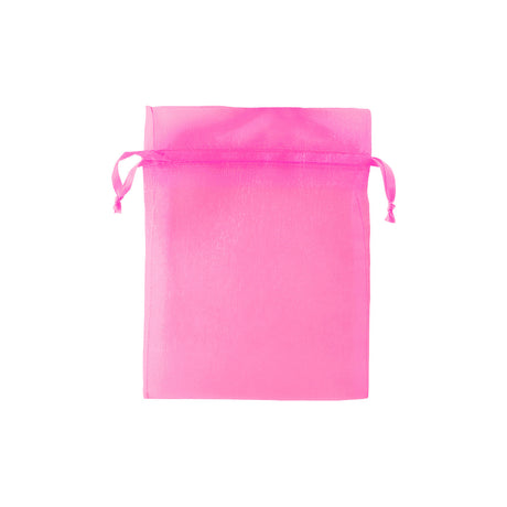 Hot Pink - Flat Organza Bag - 4 x 6"