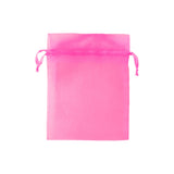 Hot Pink - Flat Organza Bag - 5 x 7"