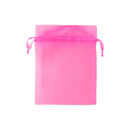 Hot Pink - Flat Organza Bag - 5 x 7"