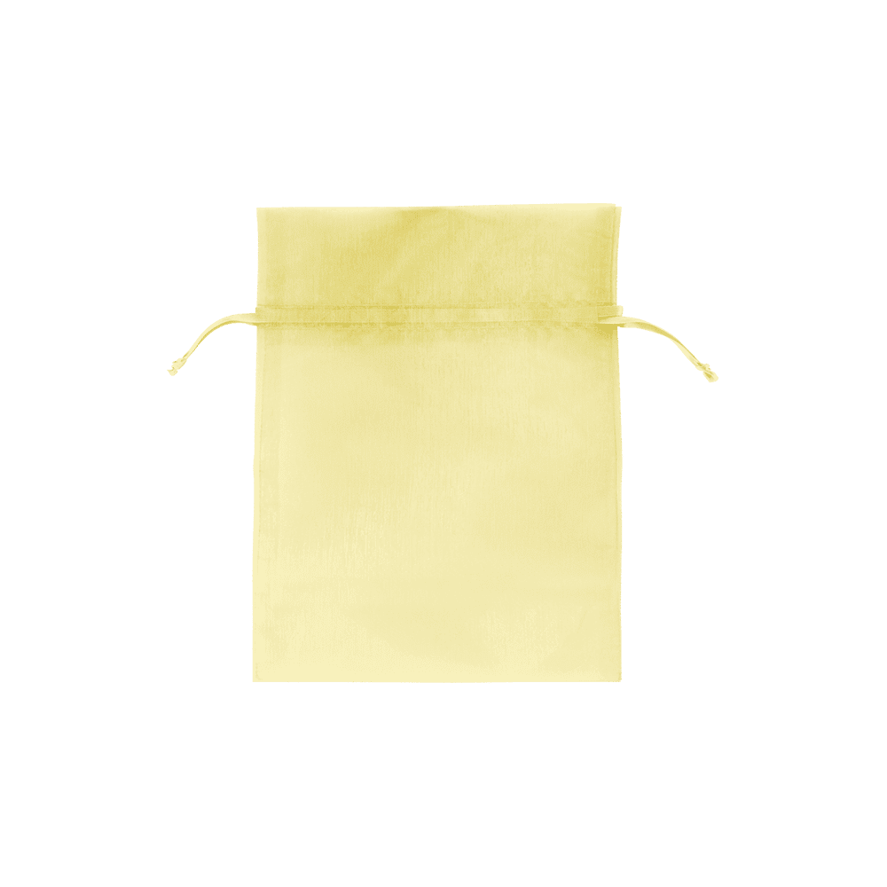 Yellow - Flat Organza Bag - 5 x 7"