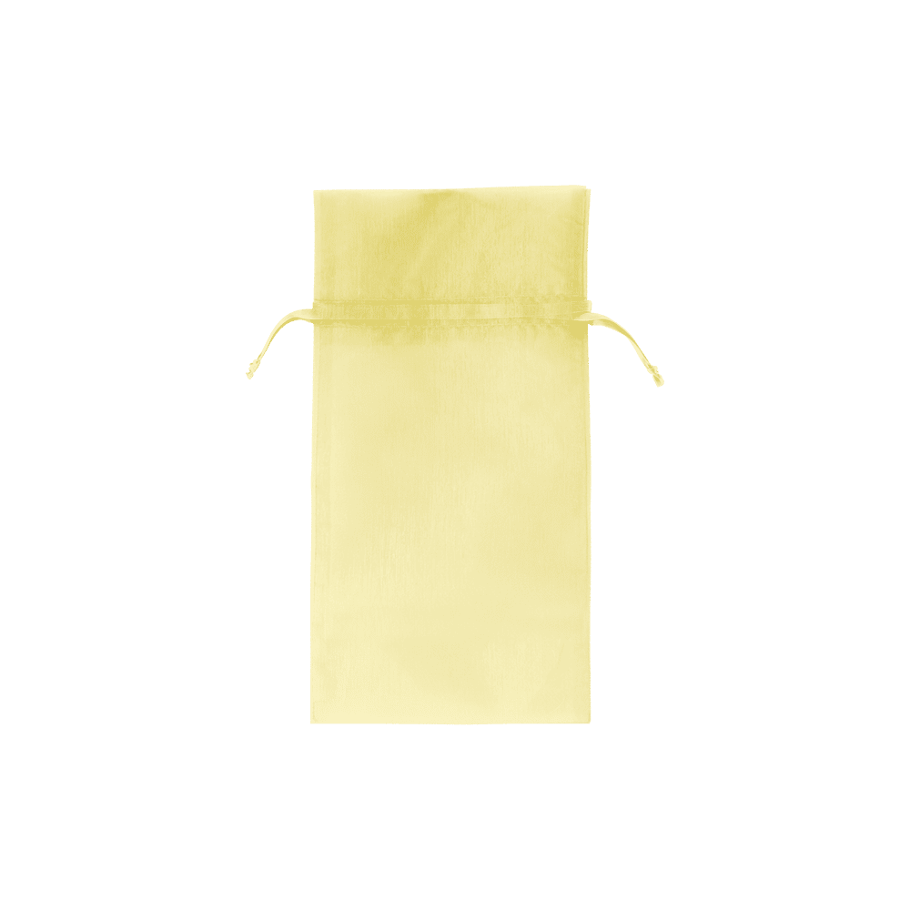 Yellow - Flat Organza Bag - 6 x 10"