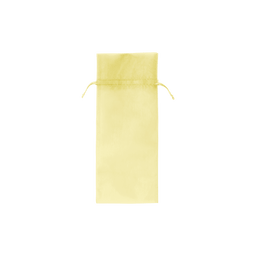 Yellow - Flat Organza Wine Bag -  6-1/2 x 15"