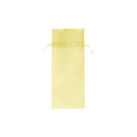 Yellow - Flat Organza Wine Bag -  6-1/2 x 15"