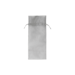 Silver - Flat Organza Wine Bag -  6-1/2 x 15"