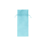 Turquoise - Flat Organza Wine Bag -  6-1/2 x 15"