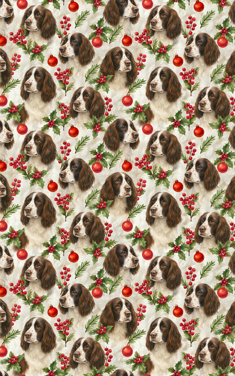 Festive Bounds, Faithful Heart - English Springer Spaniel Wrapping Paper