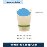 World Centric 16 oz NoTree Paper French Fry Scoop Cup Compostable Snack Container (QTY 1000), SKU FC-NT-75