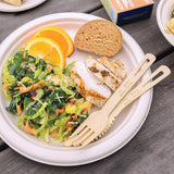 World Centric Bamboo Forks 6.7in Wrapped Compostable FSC Certified Cutlery (QTY 750), SKU FO-BB-I