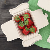 World Centric 24 oz Fiber COMPOST-A-PAK Folding Takeout Containers (QTY 200), SKU FP-SC-1-LFS