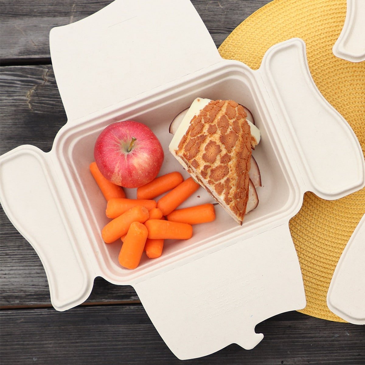 World Centric 48 oz Compost-A-Pak Compostable Fiber Takeout Containers (QTY 200), SKU FP-SC-2-LFS