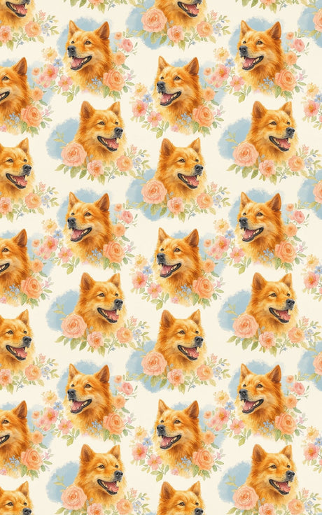 Finnish Rose Glow - Finnish Spitz Wrapping Paper