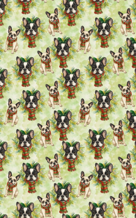 Scarf & Spruce - French Bulldog Wrapping Paper
