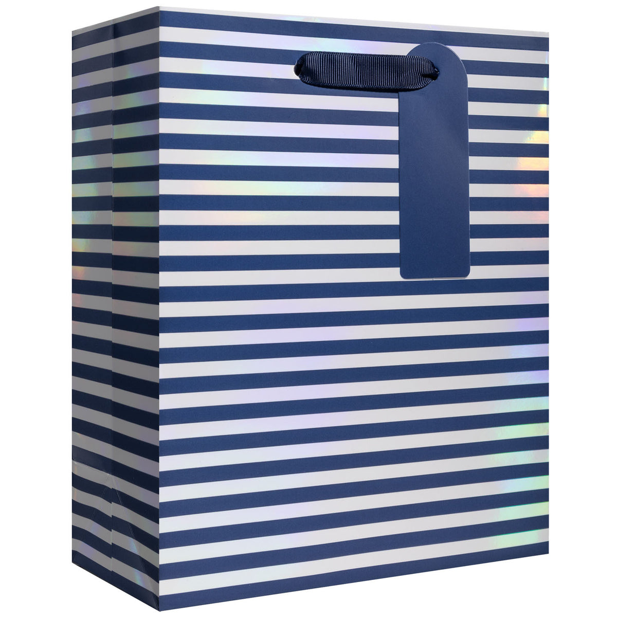 Navy Pearl Stripe Gift Bag - GBM206.1a.jpg