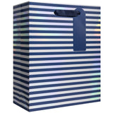 Navy Pearl Stripe Gift Bag - GBM206.1a.jpg