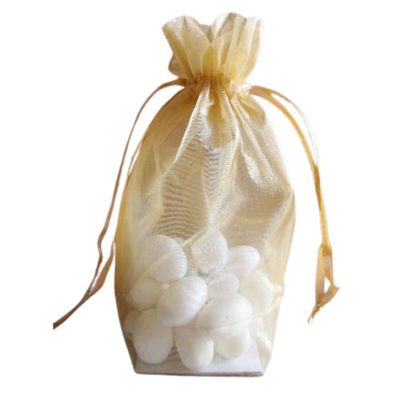 Gold - Cardboard Bottom Organza Bag - 4-1/2 x 6"