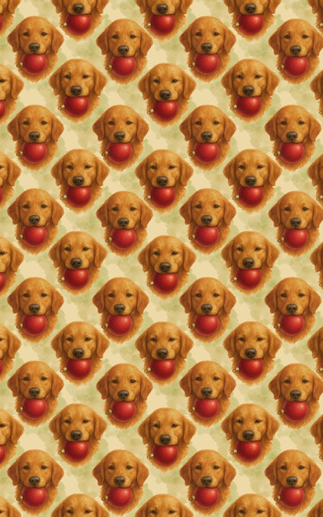 Tis the Season to Fetch - Golden Retriever Wrapping Paper