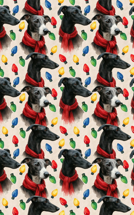 Velvet Nights & Winter Whispers - Greyhound Wrapping Paper