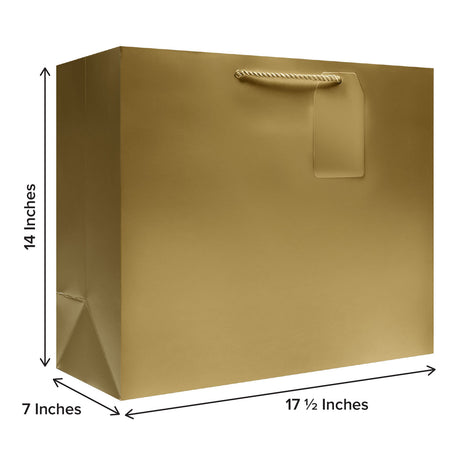 Matte Metallic Gold - Gift Bag w/Tag — additional view b