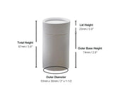 2.5 ounce / 70 g Oval Push-up Cosmetic Container