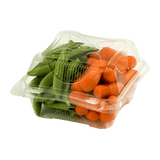 World Centric 6" x 6" x 3" Compostable PLA Clear Clamshell Containers (QTY:500)
