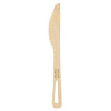 World Centric 6.7 in Bamboo Knife Individually Wrapped FSC Certified Compostable Cutlery (QTY 750), SKU KN-BB-I