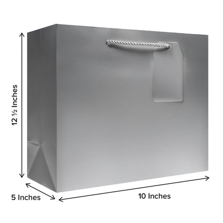 Matte Metallic Silver - Gift Bag w/Tag — additional view b