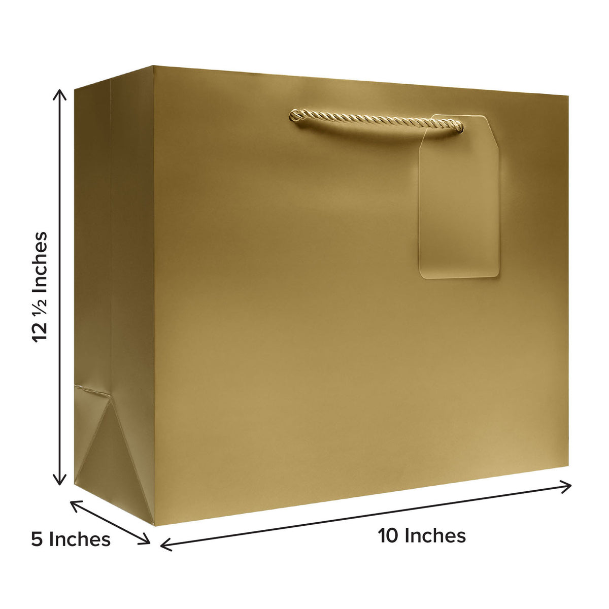 Matte Metallic Gold - Gift Bag w/Tag — additional view b
