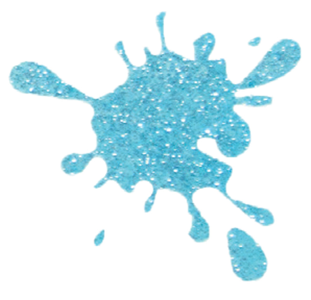 Glitter Light Blue Screen Print