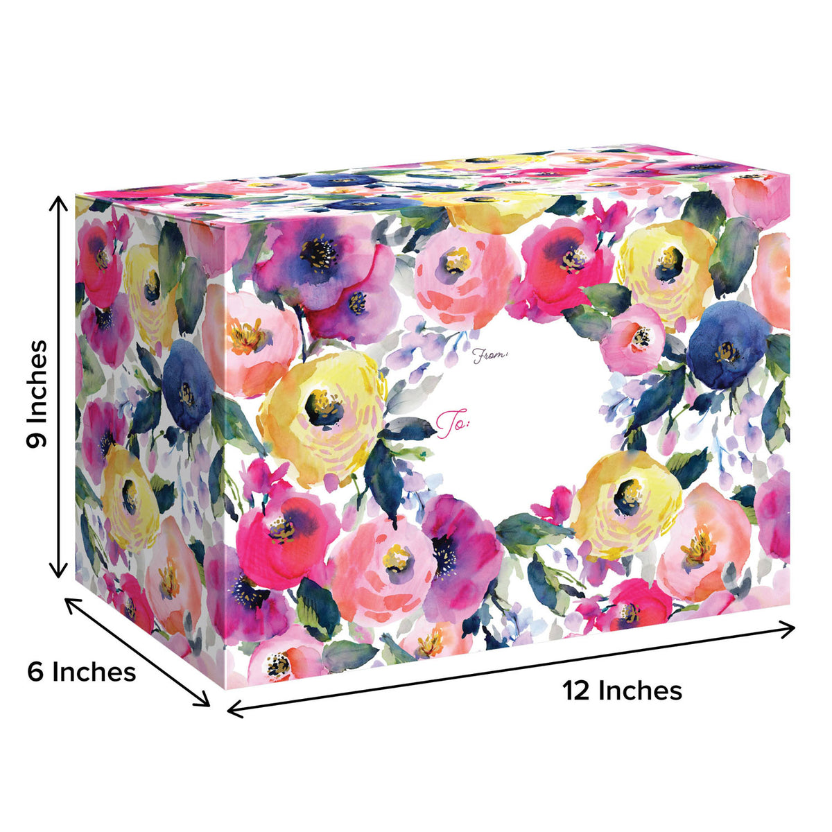Watercolor Flowers Theme Mailing Box - MB432.1b.jpg