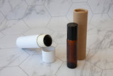 10 ml Glass Roller Bottles with Paper Tube Packaging