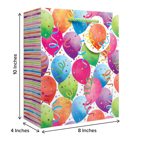 Balloon White Gift Bags — additional view b