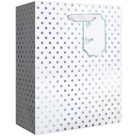 Silver Dots On White Gift Bags — primary image