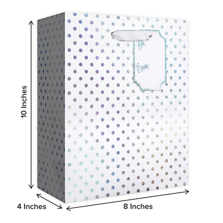 Silver Dots On White Gift Bags — additional view b