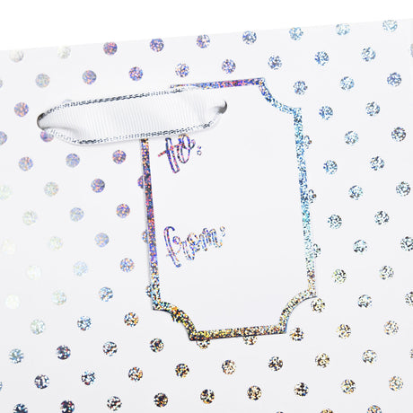 Silver Dots On White Gift Bags — additional view c