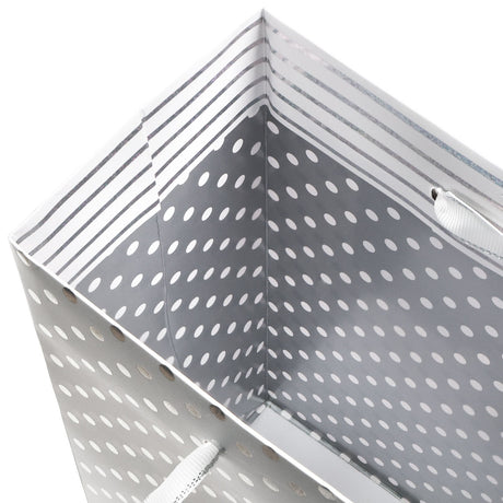 Silver Dots On White Gift Bags — additional view d