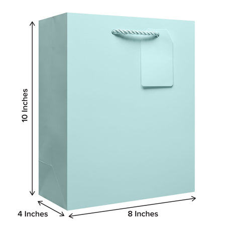 Matte Pastel Blue - Gift Bag w/Tag — additional view b